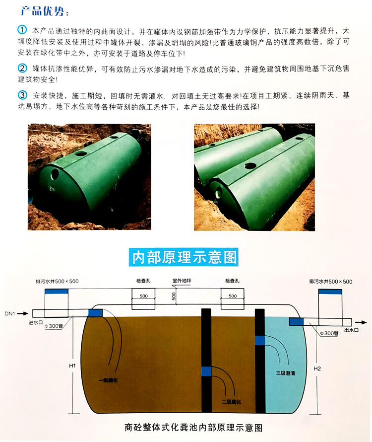 谷城玻璃钢化粪池